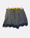Polka Dot High-Waisted Shorts with Lace Trim
